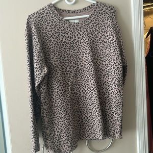 Abercrombie oversized leopard sweatshirt